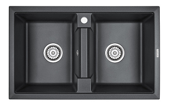 Кухонная мойка Paulmark TANDEM 80/2 PM238150-BL 81х50 цвет черный